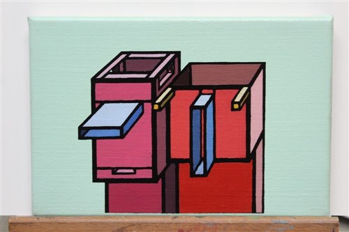 Lot 1069 - Ron Sims (1944-2014) acrylic on canvas - Two...