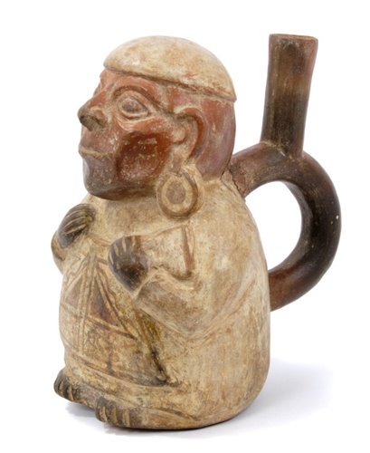 Lot 765 - Pre-Columbian Moche style pottery figural...