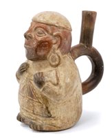 Lot 765 - Pre-Columbian Moche style pottery figural...