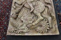 Lot 767 - Early 20th century Carved marble panel,...