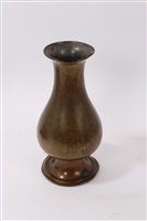 Lot 768 - Antique bronze vase of elegant baluster form,...