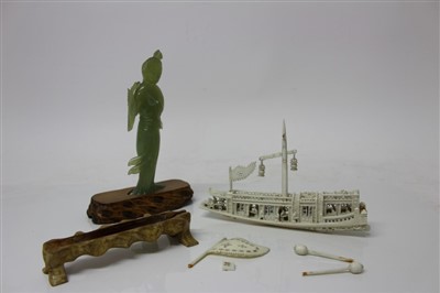 Lot 724 - Antique Chinese carved ivory model of a...