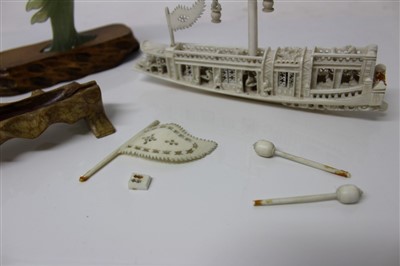 Lot 724 - Antique Chinese carved ivory model of a...