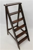 Lot 1361 - Set of 19th century wooden library steps, 48cm...