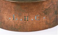 Lot 684 - Victorian copper jelly mould of castellated...
