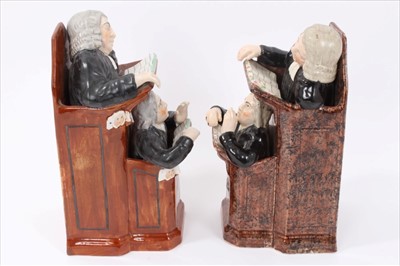 Lot 146 - A pearlware 'Vicar and Moses' group - the two...