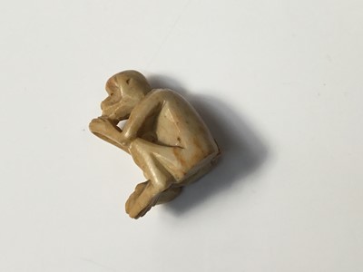 Lot 277 - Small Japanese carved ivory okimino in the...
