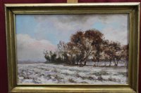 Lot 25 - David Ross oil on panel - January Snow,...