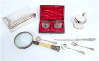 Lot 291 - Selection of miscellaneous silver and white...