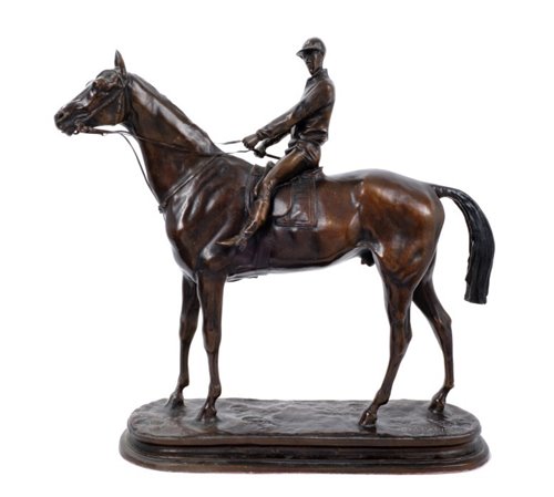 Lot 652 - After Alfred Barye (1839-1882): Bronze...