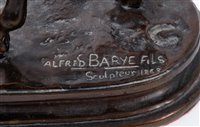 Lot 652 - After Alfred Barye (1839-1882): Bronze...