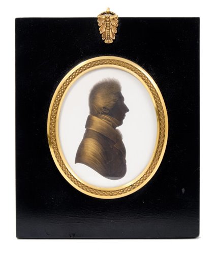 Lot 664 - John Miers (fl. 1760-1810) painted silhouette...