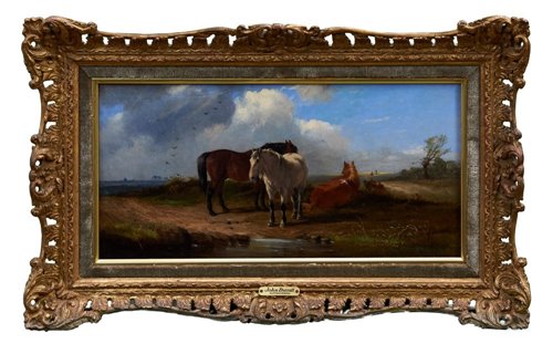 Lot 863 - John Duvall (1816-1892) oil on canvas - three...