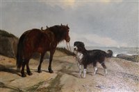 Lot 864 - John Duvall (1816-1892) oil on canvas - a dog...