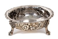 Lot 243 - Victorian silver bowl of circular form, with...