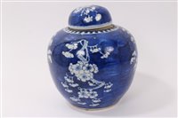 Lot 54 - Early 20th century Chinese export blue and...