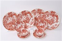 Lot 116 - Extensive Royal Crown Derby Red Aves pattern...