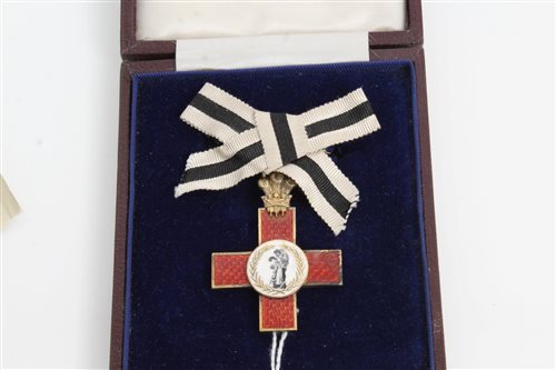 Lot 599 - Order of the League of Mercy medal, hallmarked...