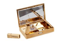 Lot 436 - Fine Cartier 18ct gold and diamond vanity case...