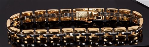 Lot 440 - Cartier two-colour gold bracelet with white...