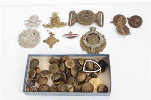 Lot 601 - Group of British Military cap badges and...