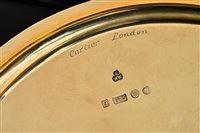 Lot 444 - Cartier 9ct gold tray/salver of circular form...