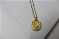 Lot 445 - Cartier 18ct gold Zodiac pendant necklace, the...