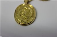 Lot 445 - Cartier 18ct gold Zodiac pendant necklace, the...