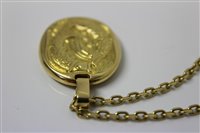 Lot 445 - Cartier 18ct gold Zodiac pendant necklace, the...