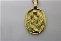 Lot 445 - Cartier 18ct gold Zodiac pendant necklace, the...