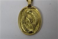 Lot 445 - Cartier 18ct gold Zodiac pendant necklace, the...