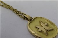 Lot 445 - Cartier 18ct gold Zodiac pendant necklace, the...