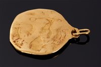 Lot 446 - Cartier 18ct gold Zodiac pendant, cast in...