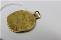 Lot 446 - Cartier 18ct gold Zodiac pendant, cast in...