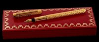 Lot 455 - Cartier Must de Cartier fountain pen, the gold...