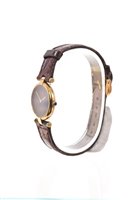 Lot 635 - Ladies' Must de Cartier gold plated wristwatch...