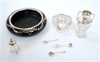 Lot 254 - Selection of miscellaneous silver and white...