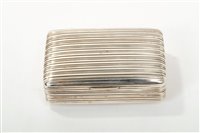 Lot 214 - Early George IV silver snuff box of...