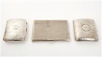 Lot 225 - Two Edwardian silver cigarette cases of shaped...