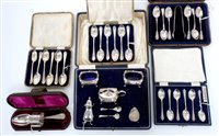 Lot 237 - Victorian silver spoon and napkin ring...