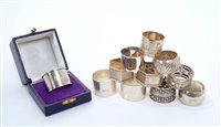 Lot 238 - Collection of nine Victorian and later silver...