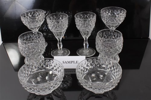 Lot 89 - Good quality late Victorian hobnail cut glass...