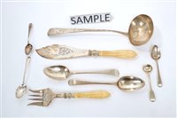 Lot 189 - Mixed selection of Georgian and later flatware...