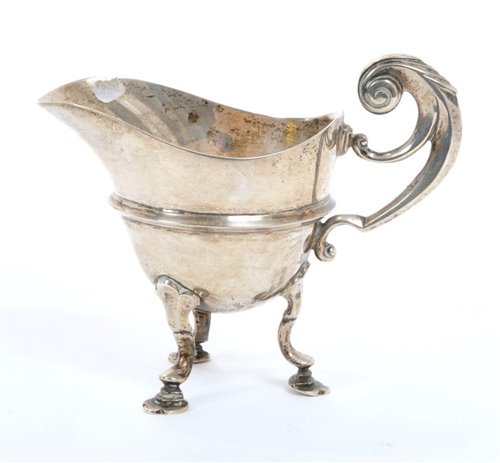 Lot 196 - Victorian silver helmet-shaped cream jug with...