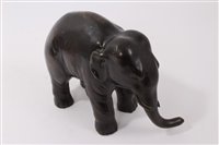 Lot 794 - Bronze sculpture of an elephant calf, 19cm...