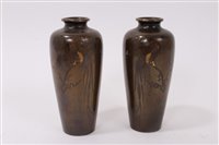 Lot 729 - Pair of early 20th century Japanese bronze,...