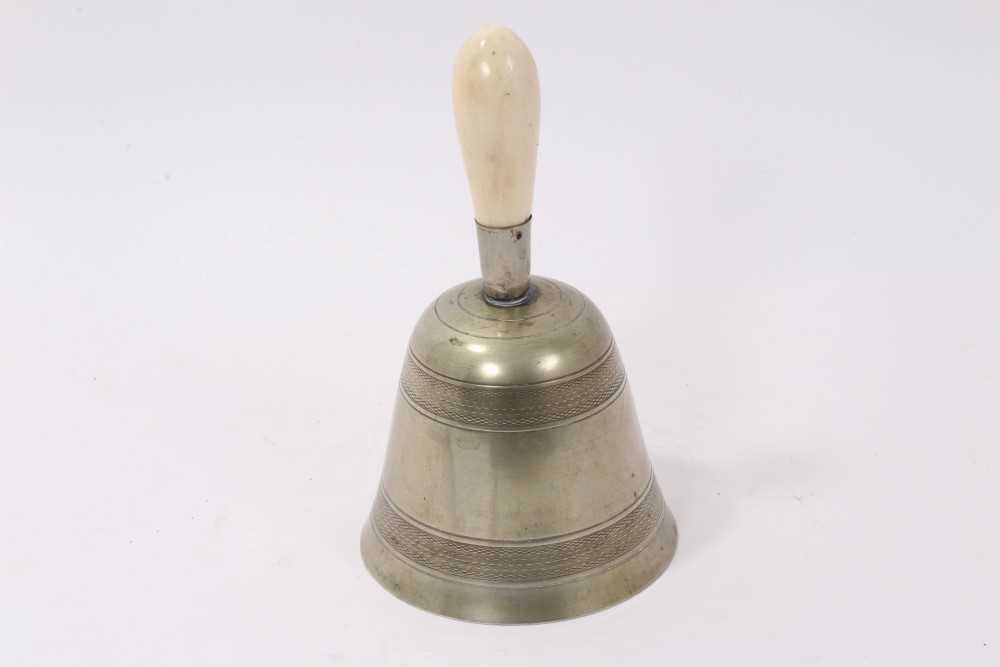 Lot 608 - 19th century white metal table bell