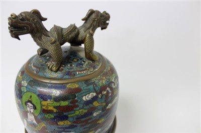 Lot 764 - Fine Chinese Qing period cloisonné bell,...