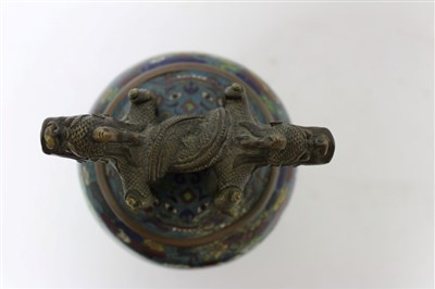 Lot 764 - Fine Chinese Qing period cloisonné bell,...