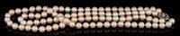 Lot 480 - Cultured pearl necklace with two rows of 8.5mm...